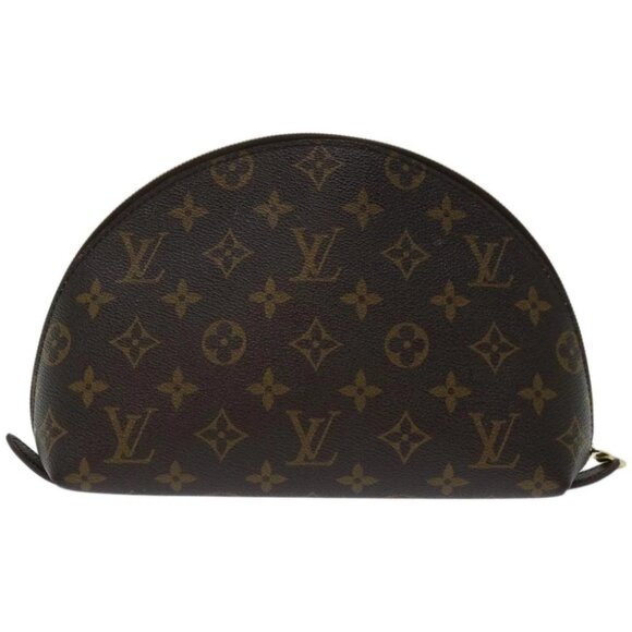 LOUIS VUITTON Monogram Trousse Demi Ronde Cosmetic Pouch M47520 LV Auth 67715 - Picture 3 of 14